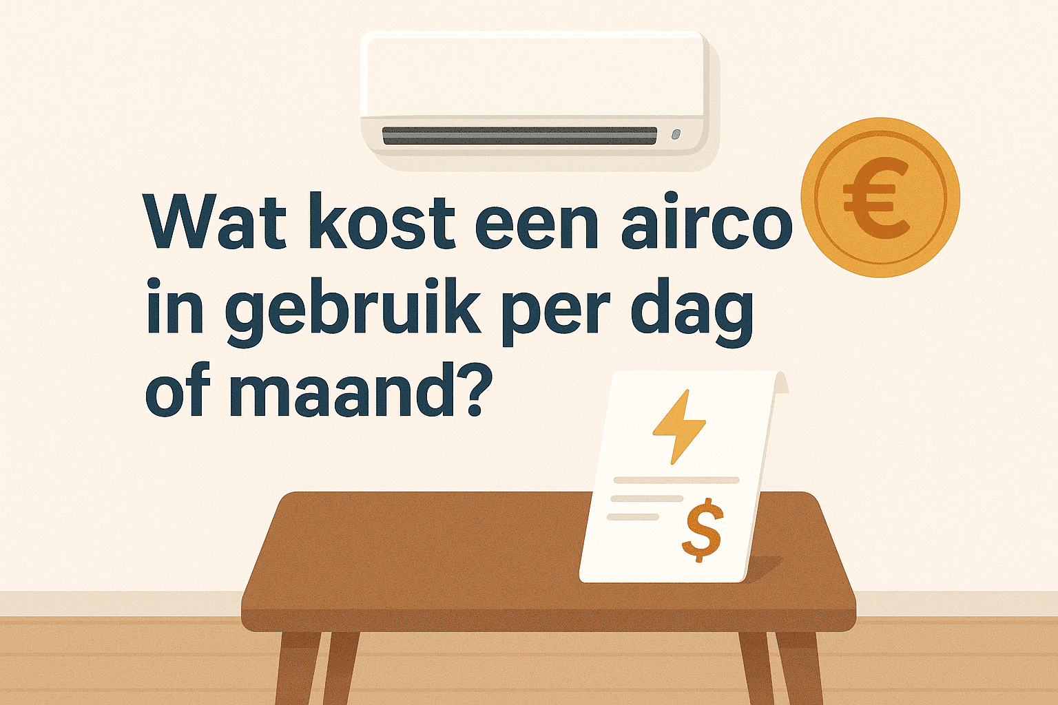 Wat kost een airco in gebruik per dag of maand?